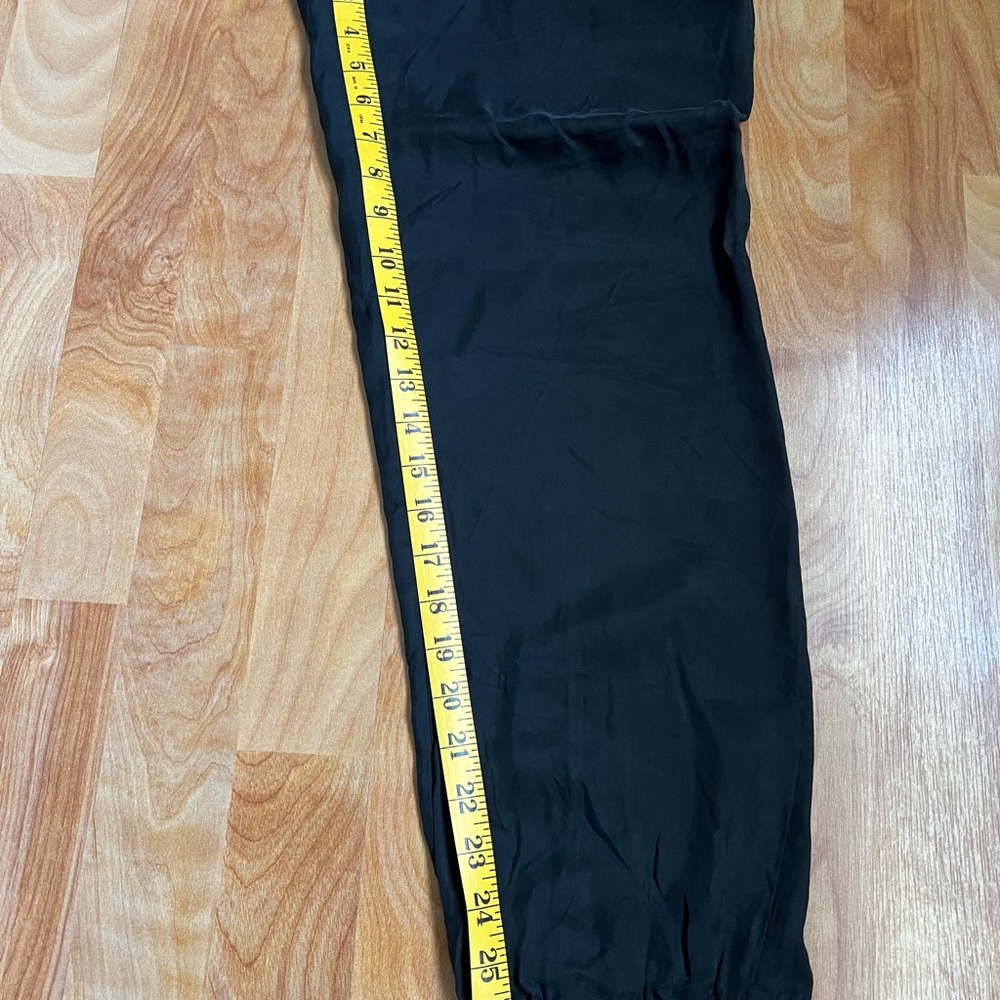 NWT J. Crew Black Cupro Elastic Waist Drawstring Joggers sz 2 - Picture 8 of 10